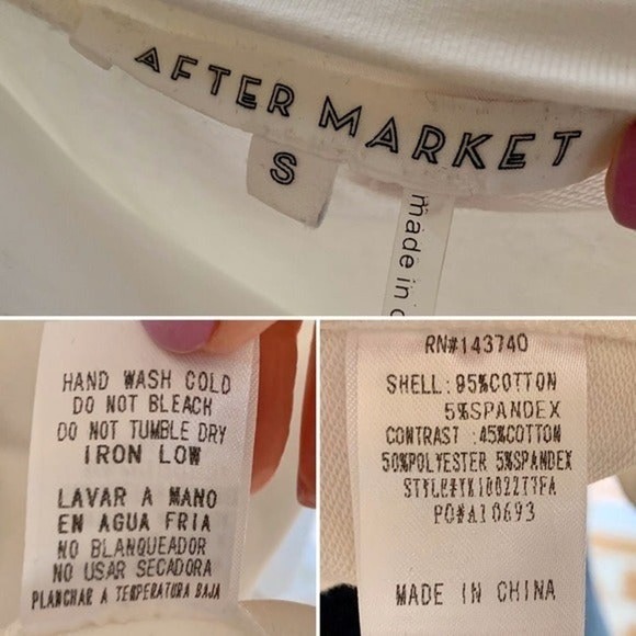 After Market Striped Hi Lo Sweatshirt Size Small - Picture 8 of 8